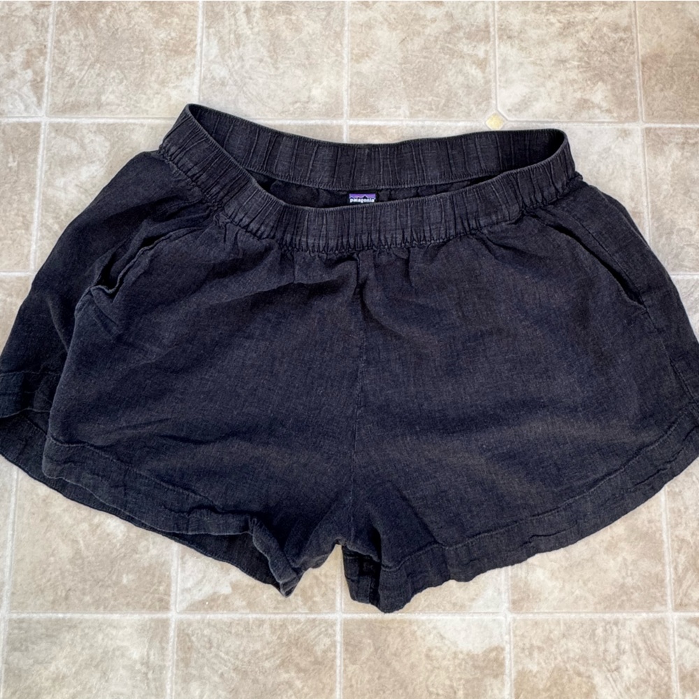Patagonia Charcoal Gray Linen Shorts